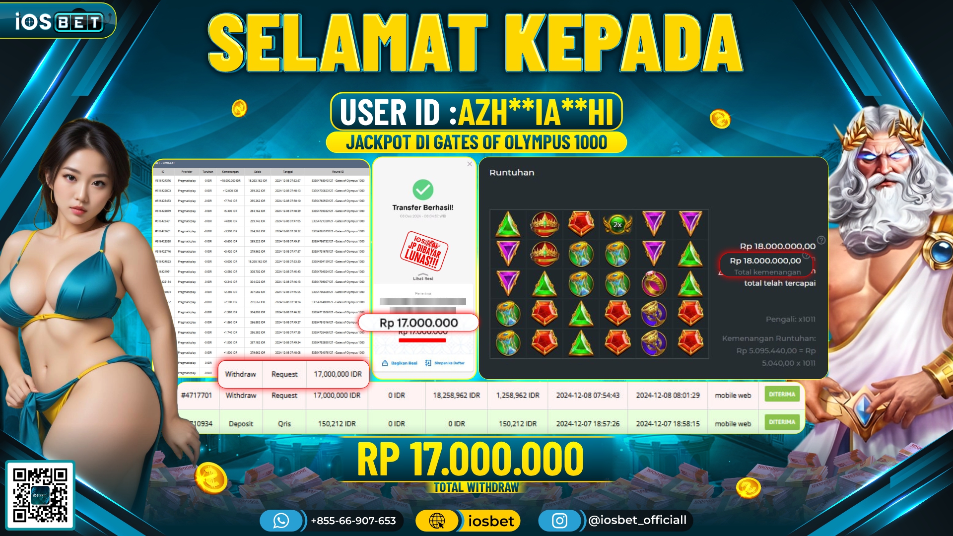 Bukti Pembayaran LUNAS SLOT GAME GACOR  Rp.17.000.000