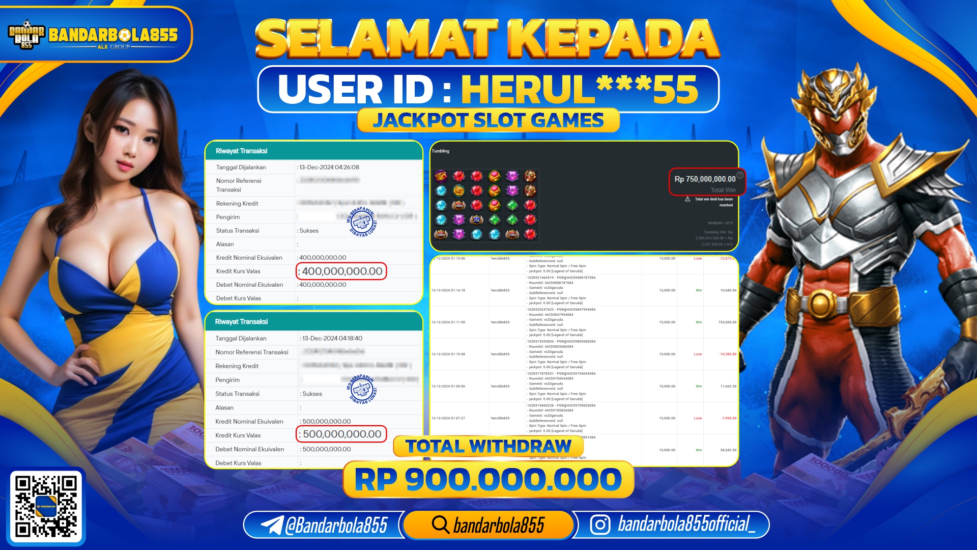 🎖 JACKPOT DI BANDARBOLA855 🎖