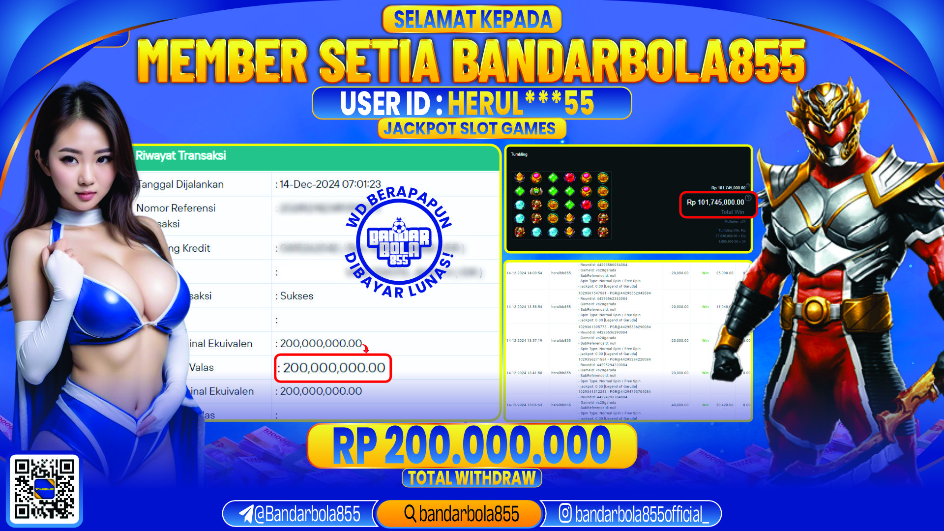 🎖 JACKPOT DI BANDARBOLA855 🎖