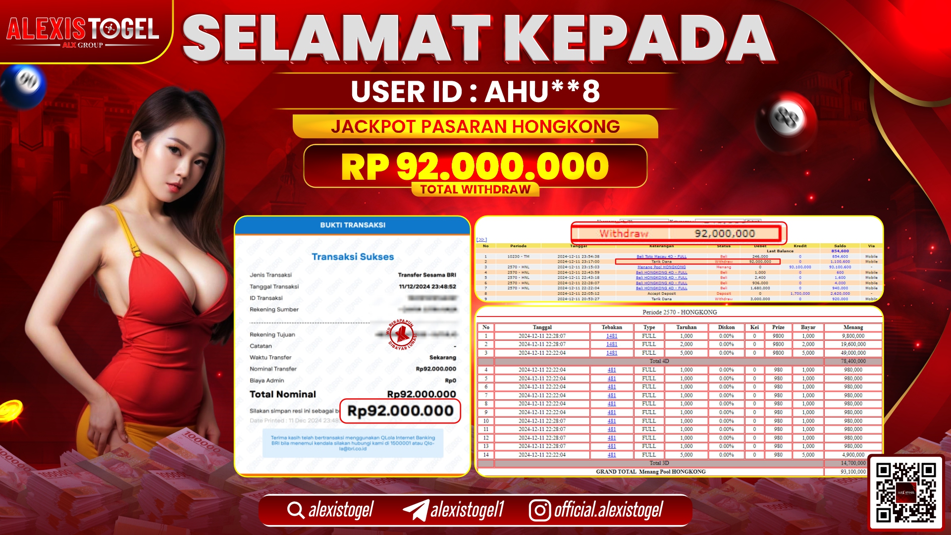 ALEXISTOGEL di TOGEL HONGKONG POOLS RP.92.000.000 LUNAS