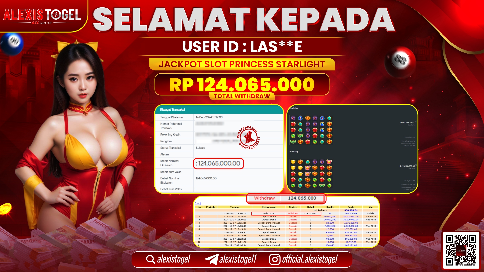 ALEXISTOGEL di SLOT PRINCESS STARLIGHT RP.124.065.000 LUNAS