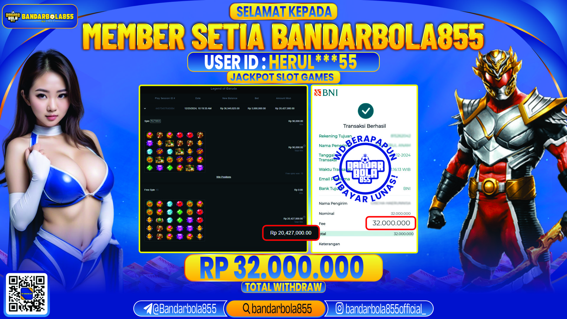 🎖 JACKPOT DI BANDARBOLA855 🎖