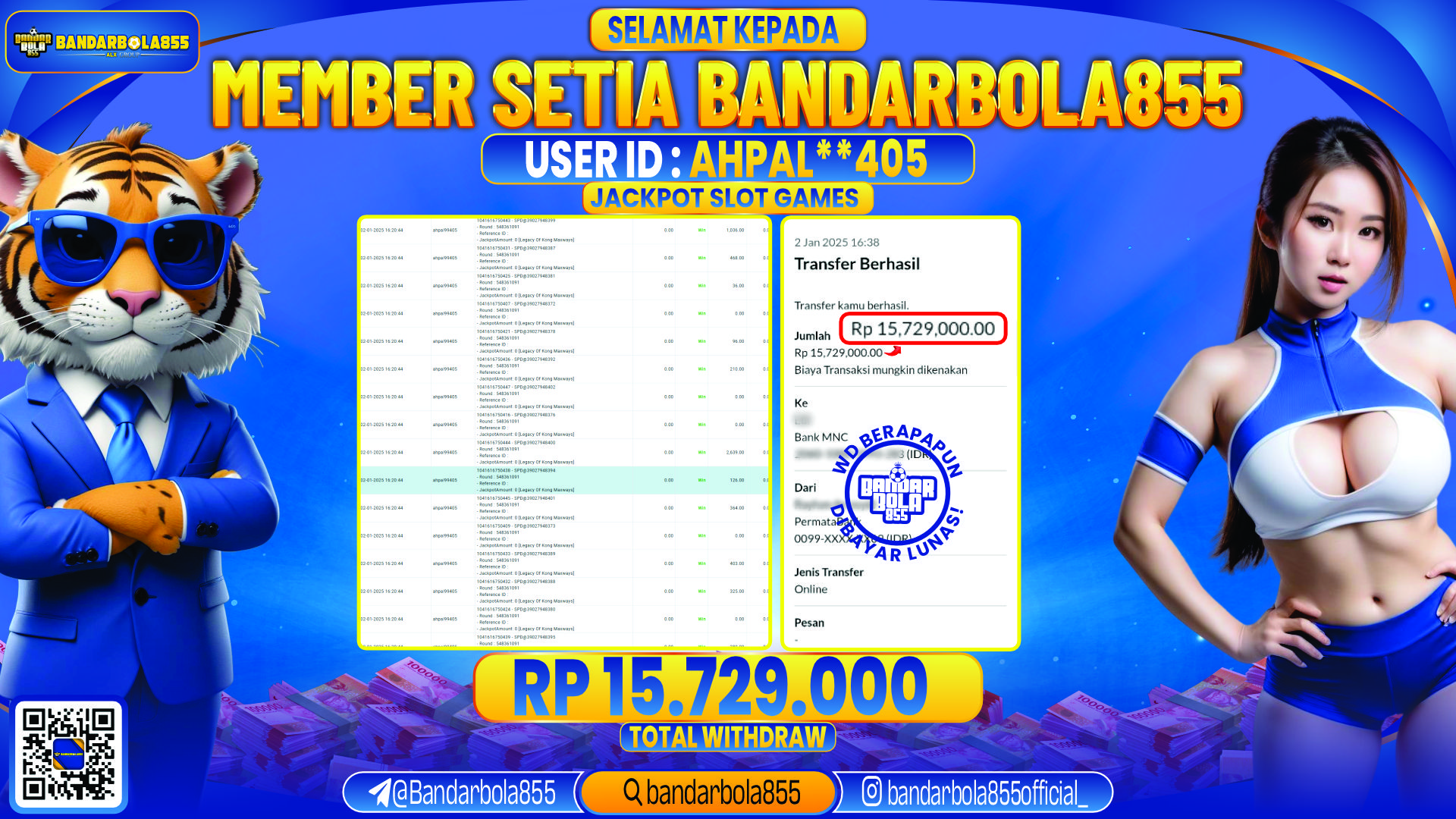 🎖 JACKPOT DI BANDARBOLA855 🎖