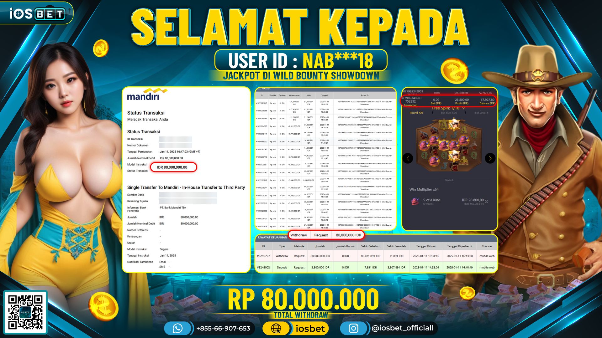 Bukti Pembayaran LUNAS SLOT GAME GACOR  Rp.80.000.000