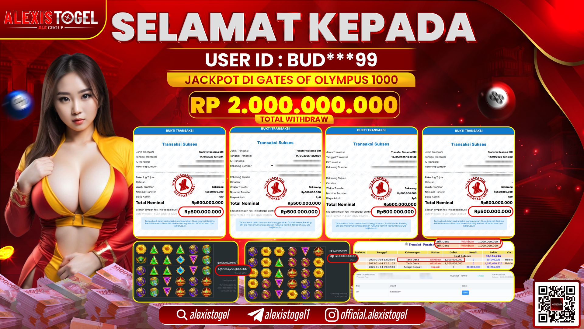 ALEXISTOGEL di SLOT GATES OF OLYMPUS RP.2.000.000.000 LUNAS