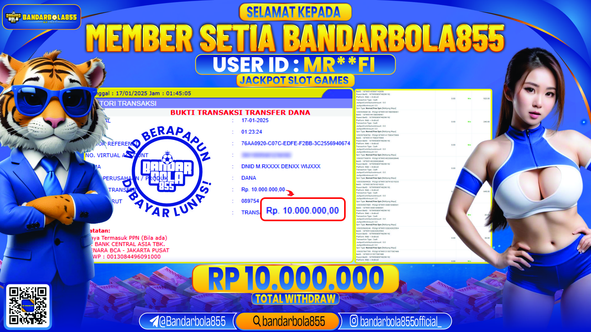 🎖 JACKPOT DI BANDARBOLA855 🎖