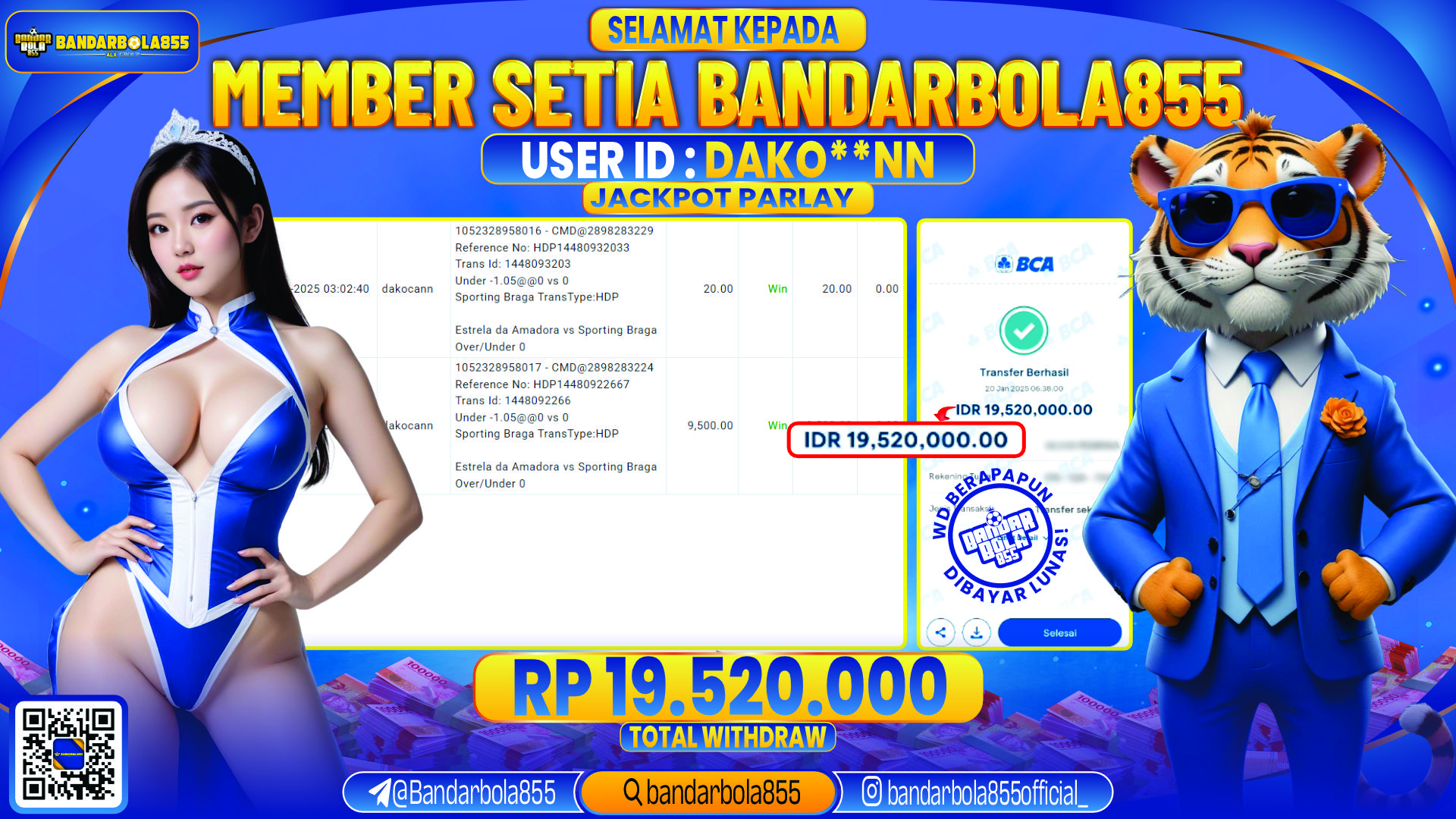 🎖 JACKPOT DI BANDARBOLA855 🎖