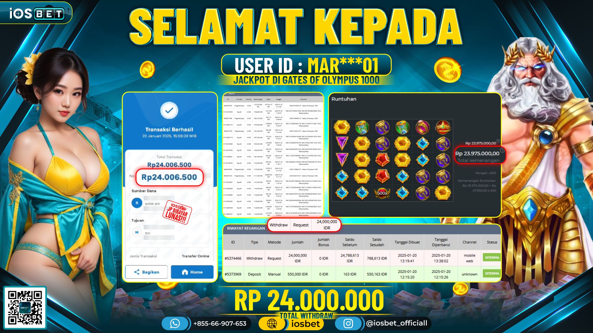 Bukti Pembayaran LUNAS SLOT GAME GACOR  Rp.24.000.000