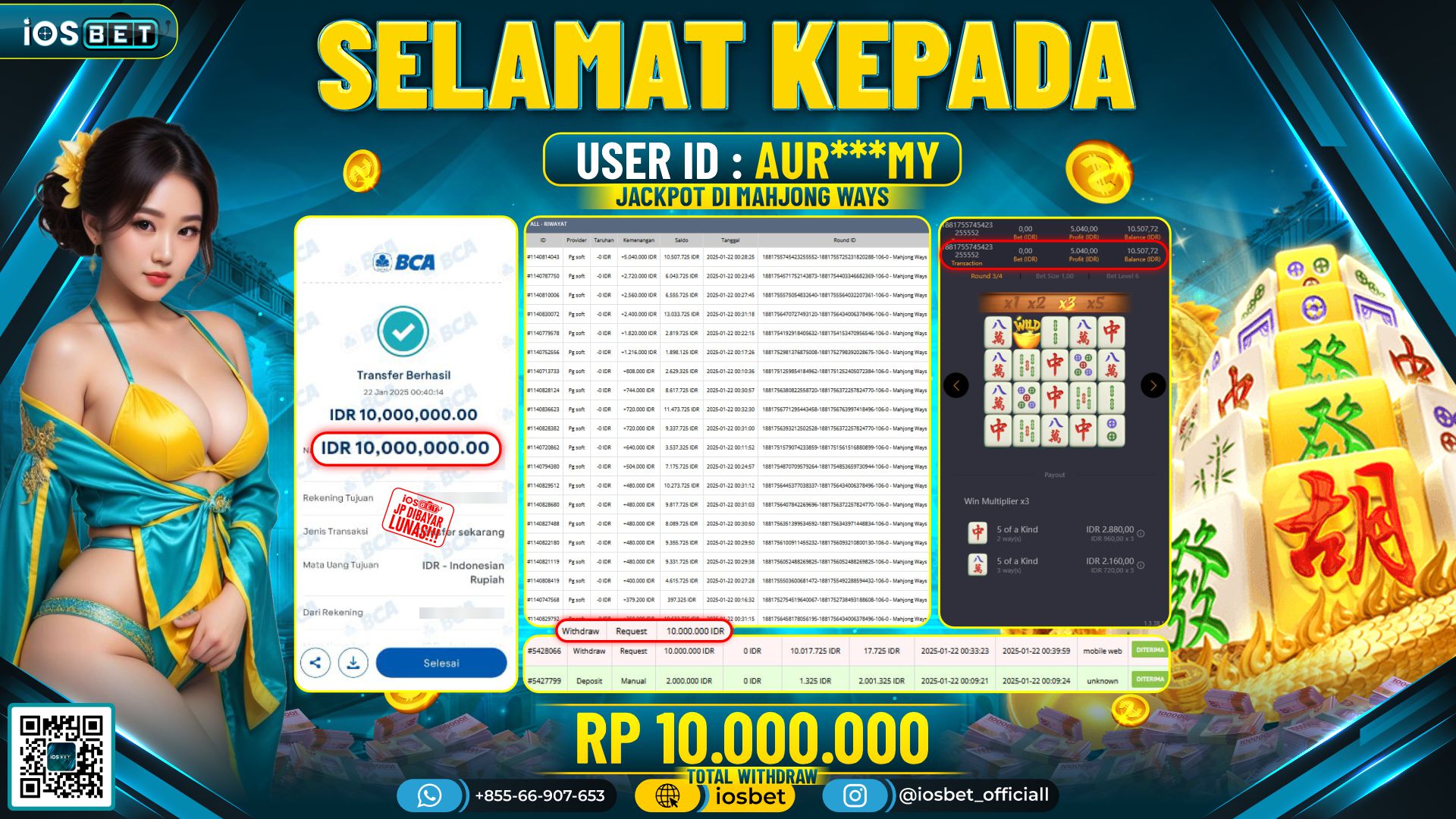 Bukti Pembayaran LUNAS SLOT GAME GACOR Rp.10.000.000