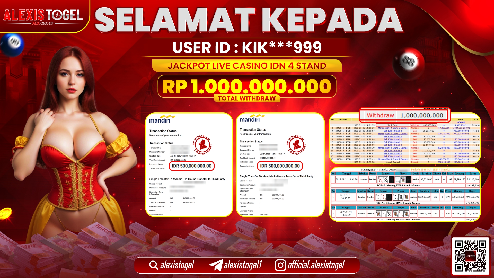 ALEXISTOGEL di LIVE CASINO IDN RP.1.000.000.000 LUNAS