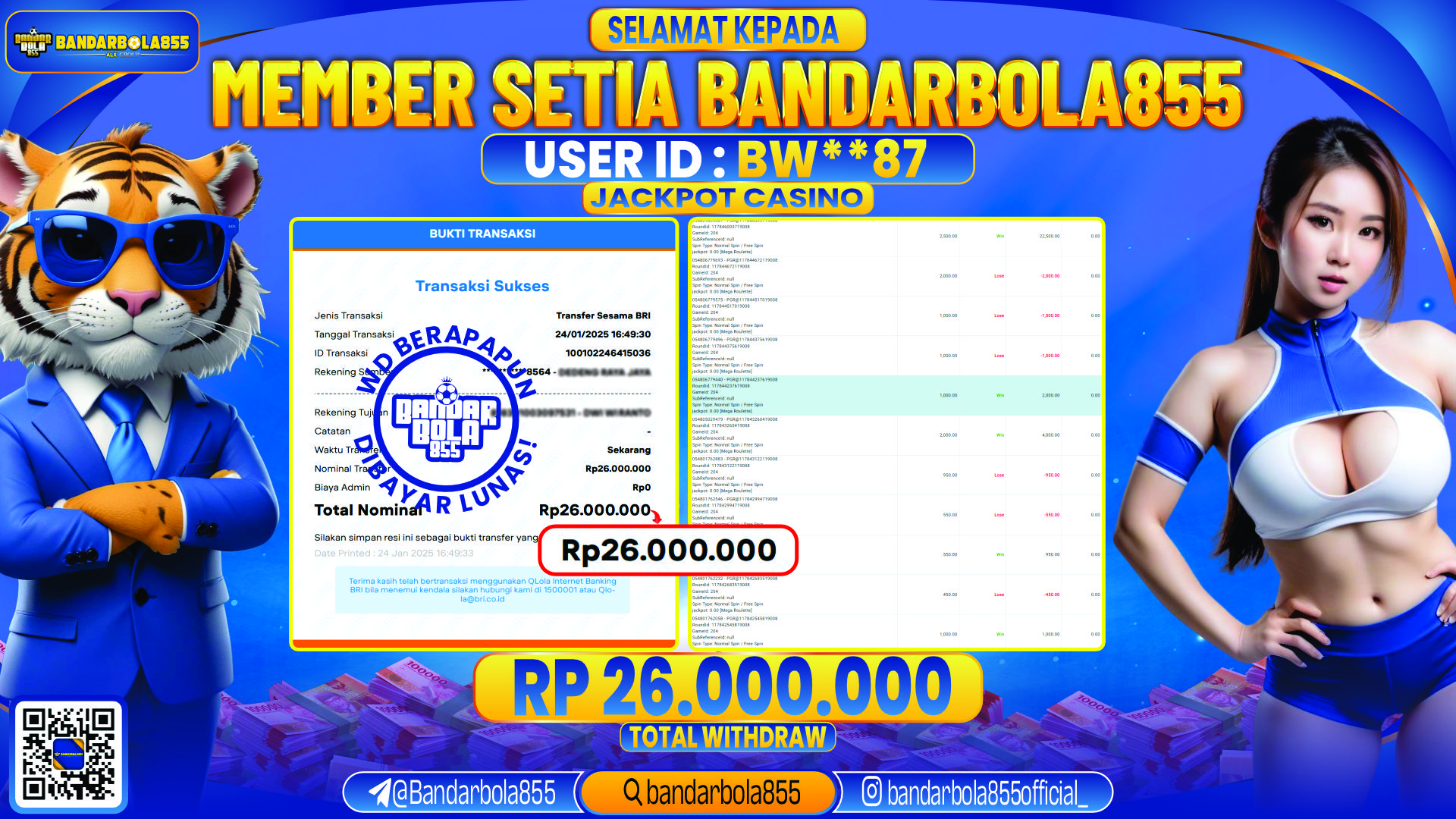 🎖 JACKPOT DI BANDARBOLA855 🎖