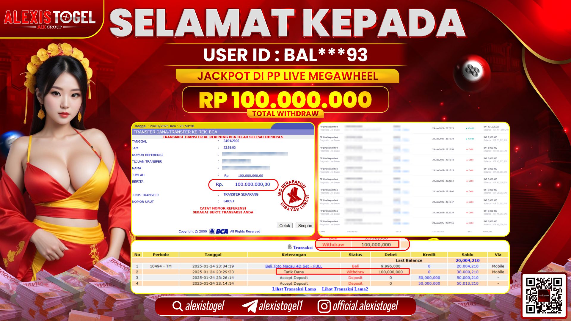 ALEXISTOGEL di PP LIVE MEGAWHEEL RP.100.000.000 LUNAS