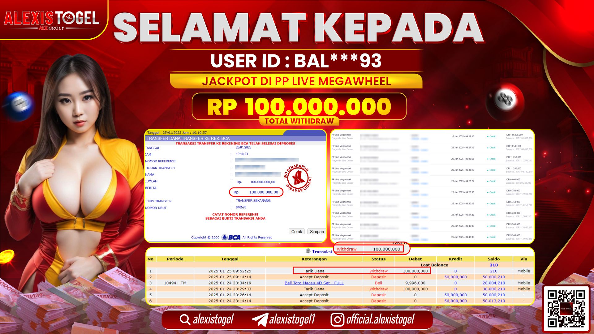 ALEXISTOGEL di PP LIVE MEGAWHEEL RP.100.000.000 LUNAS