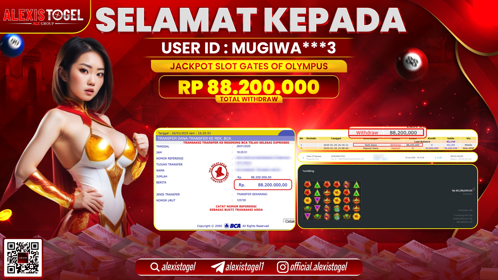 ALEXISTOGEL di SLOT GATES OF OLYMPUS RP.88.200.000 LUNAS