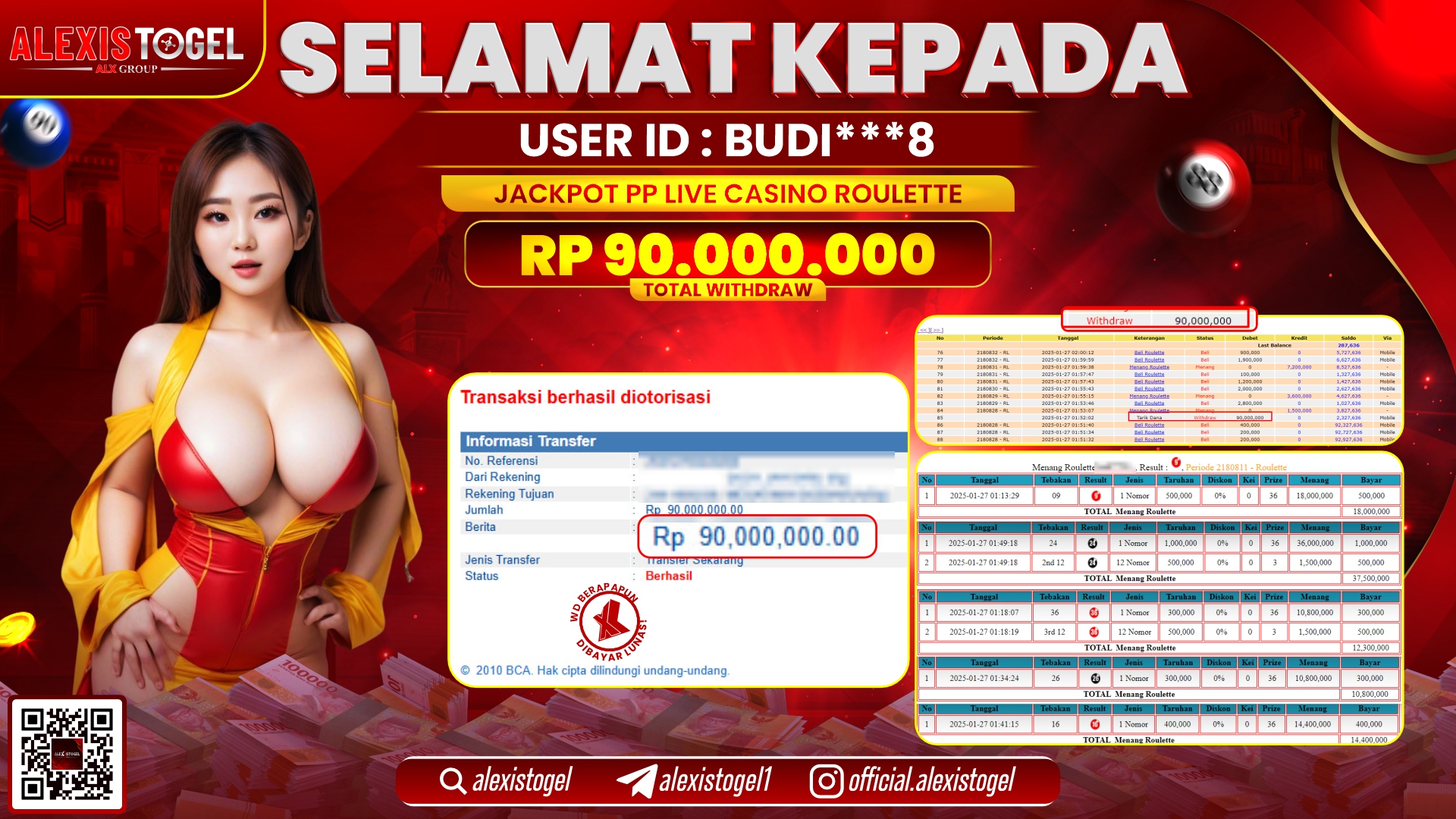 ALEXISTOGEL di LIVE CASINO ROULETTE RP.90.000.000 LUNAS