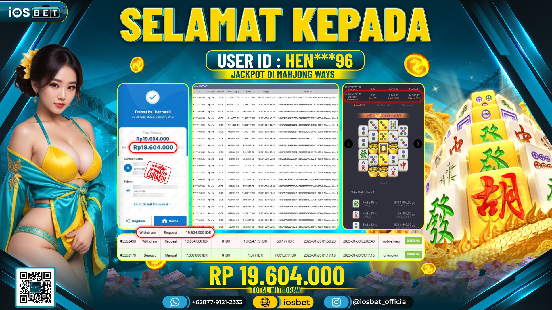 Bukti Pembayaran LUNAS SLOT GAME GACOR Rp.19.604.000