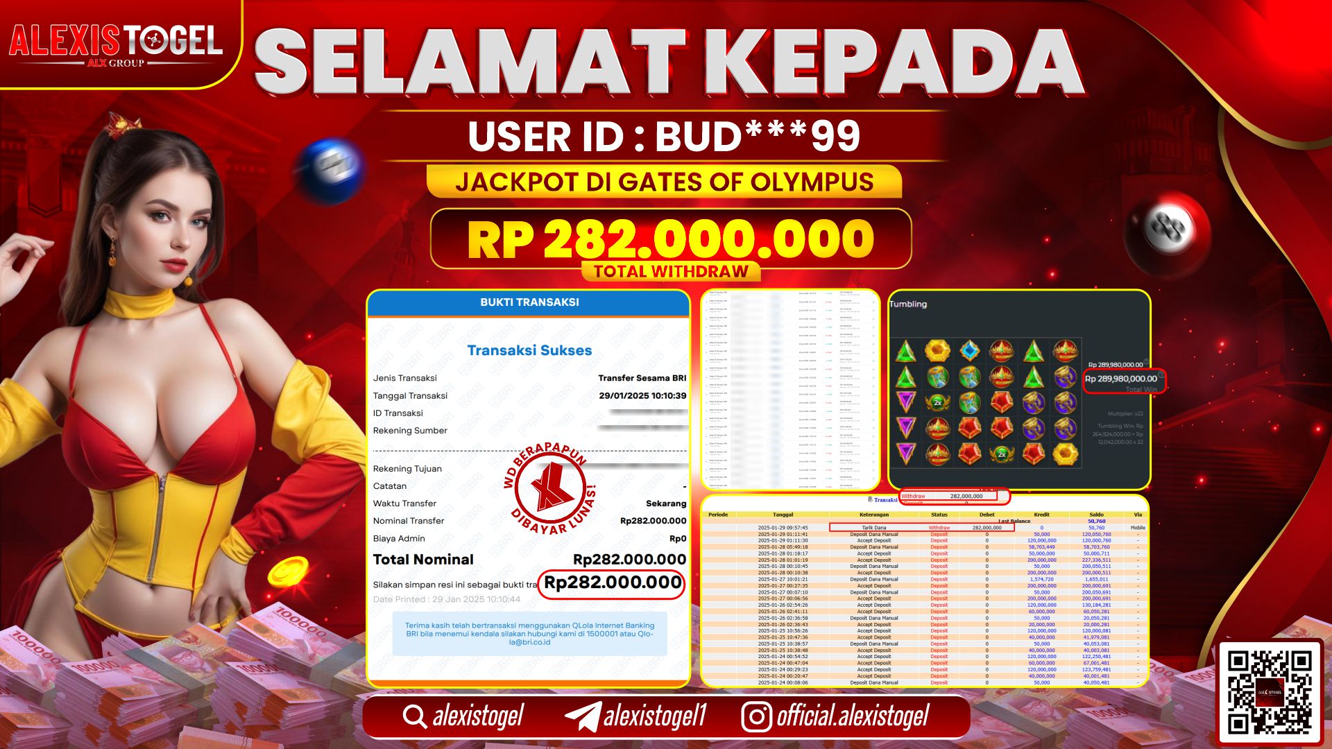 ALEXISTOGEL di SLOT GATES OF OLYMPUS RP.282.000.000 LUNAS