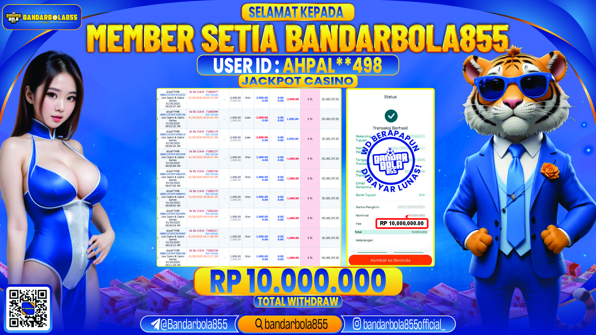 🎖 JACKPOT DI BANDARBOLA855 🎖