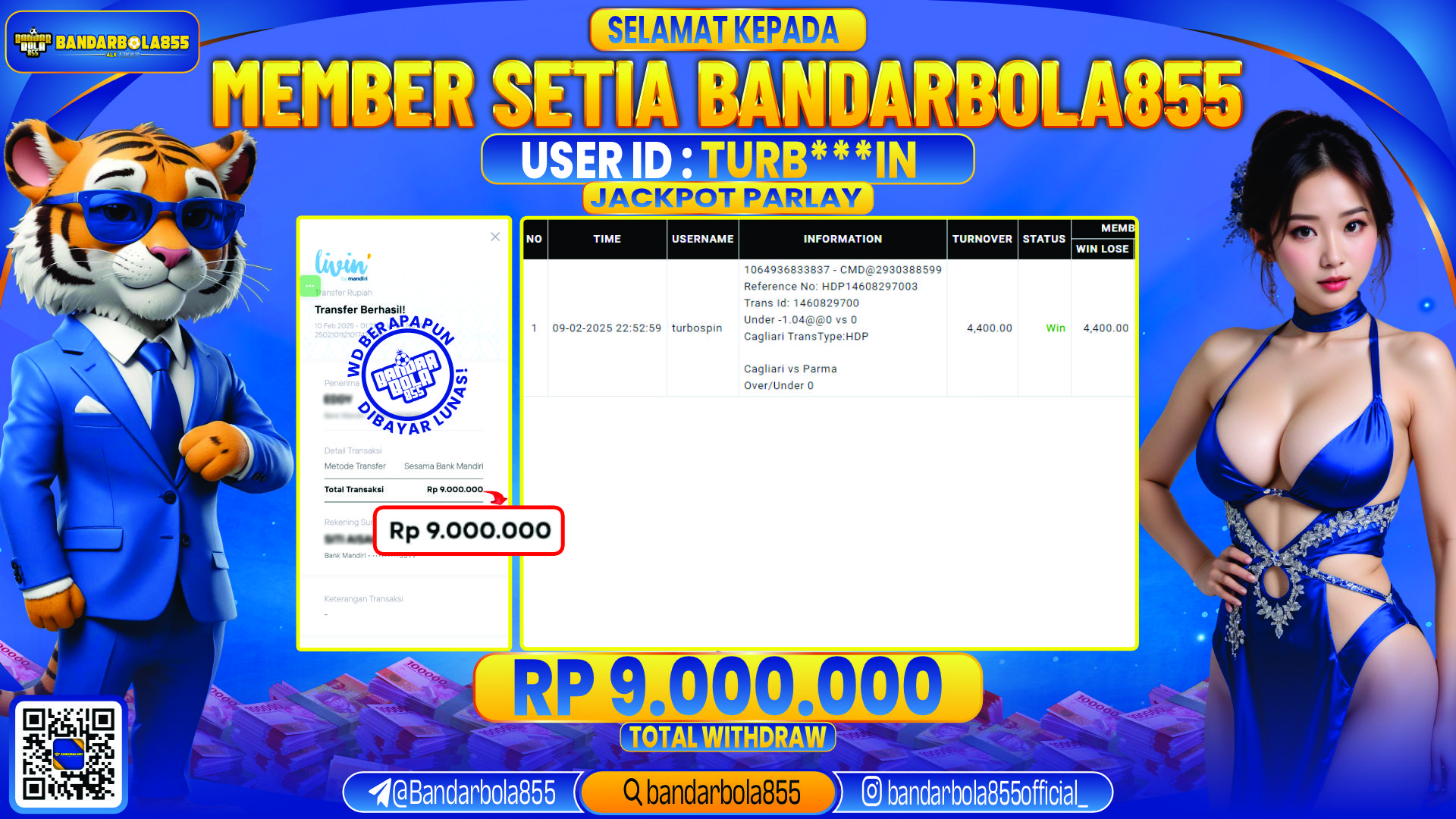 🎖 JACKPOT DI BANDARBOLA855 🎖