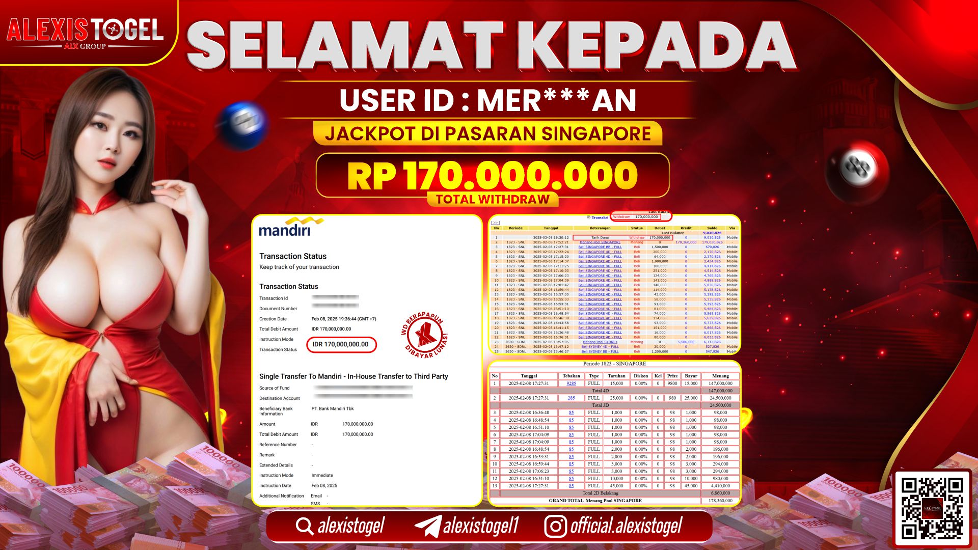 ALEXISTOGEL di TOGEL SINGAPORE RP.170.000.000 LUNAS