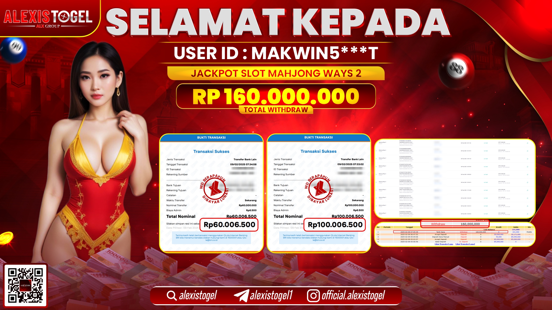 ALEXISTOGEL di SLOT MAHJONG WAYS 2 RP.160.000.000 LUNAS