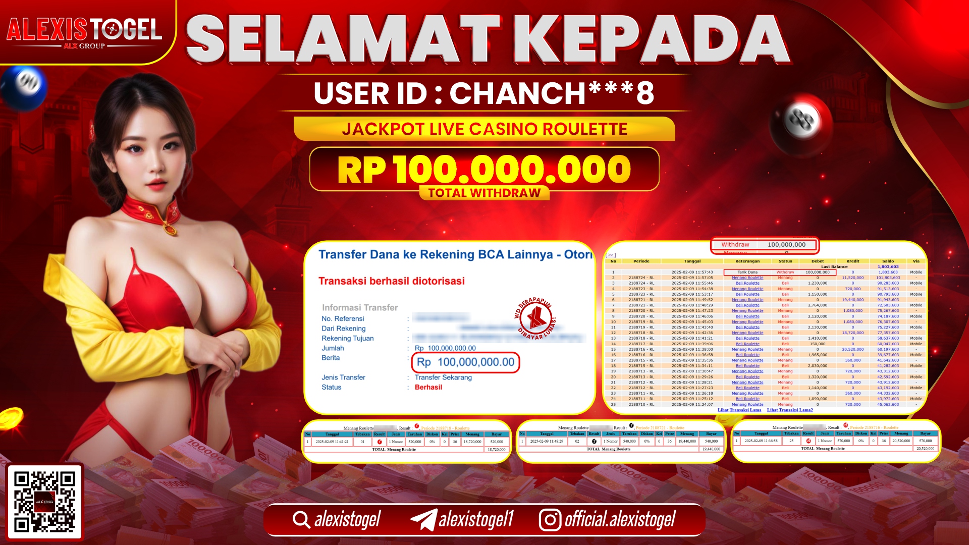 ALEXISTOGEL di LIVE CASINO ROULETTE RP.100.000.000 LUNAS