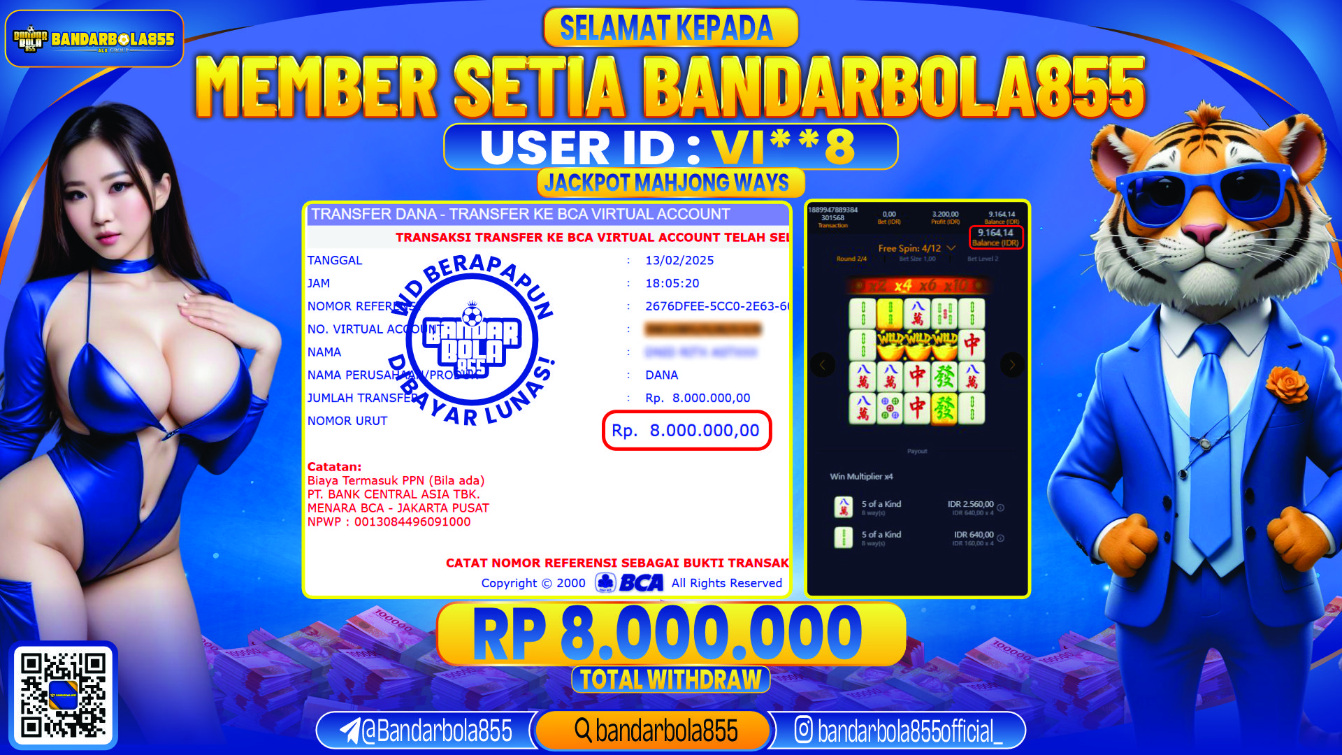 🎖 JACKPOT DI BANDARBOLA855 🎖