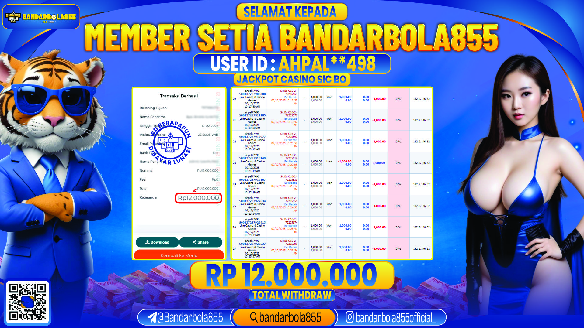 🎖 JACKPOT DI BANDARBOLA855 🎖