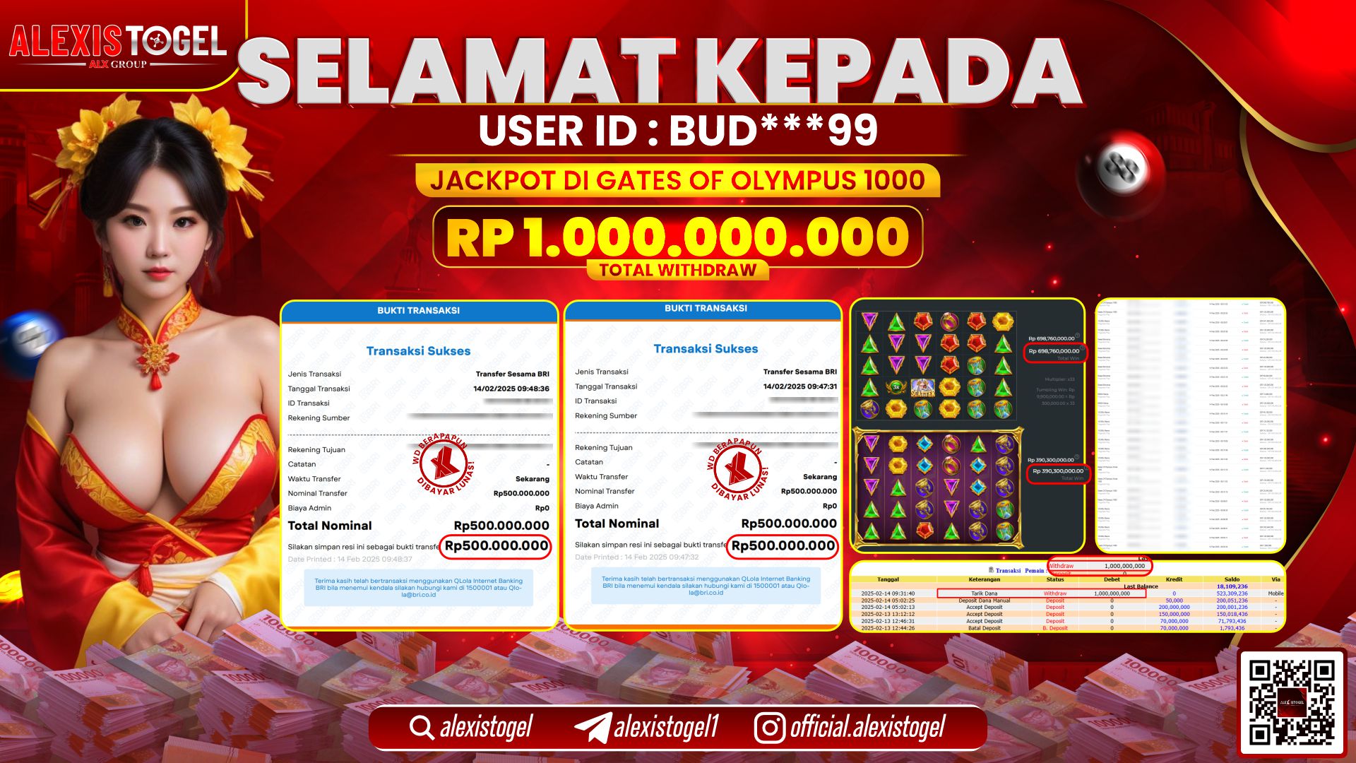 ALEXISTOGEL di SLOT GATES OF OLYMPUS RP.1.000.000.000 LUNAS