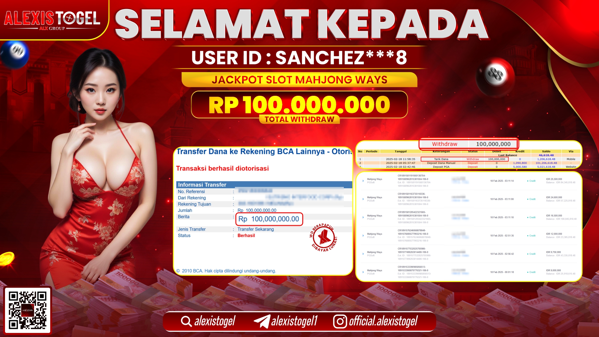 ALEXISTOGEL di SLOT MAHJONG WAYS RP.100.000.000 LUNAS