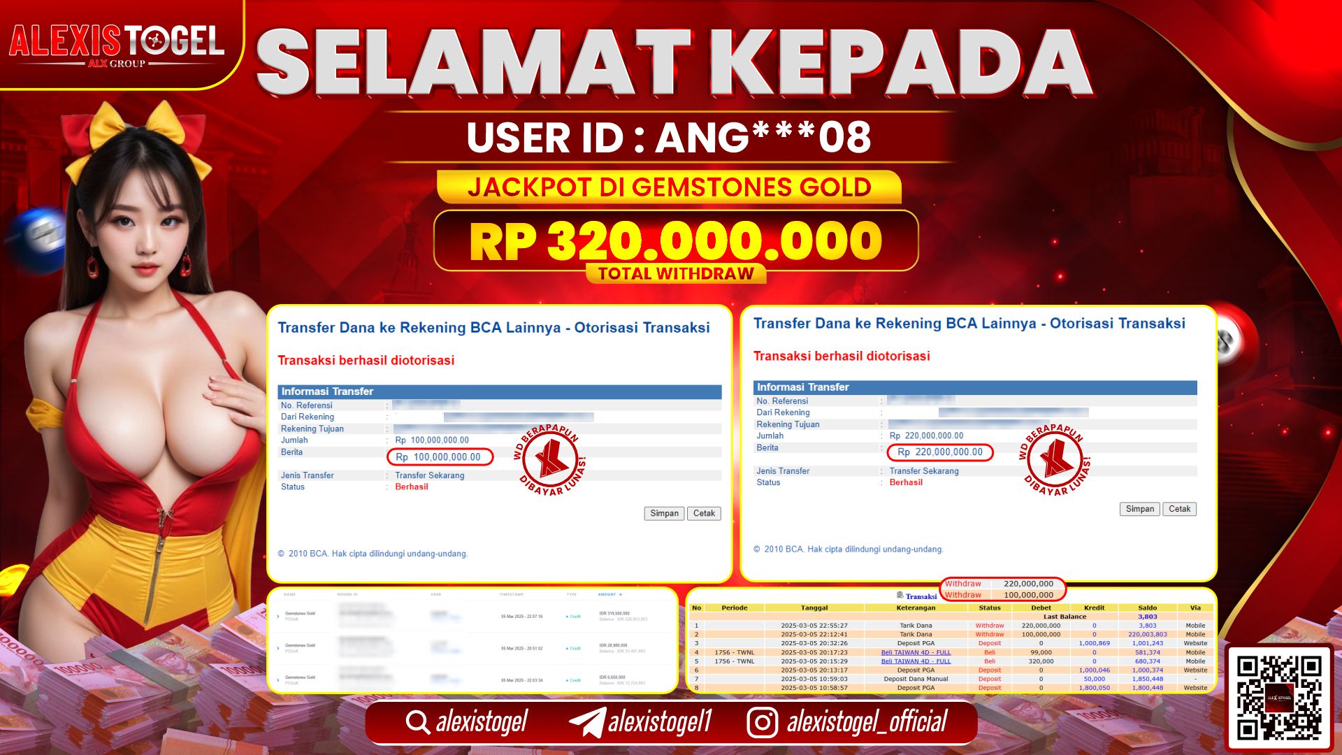 ALEXISTOGEL di SLOT GEMSTONES GOLD RP.320.000.000 LUNAS