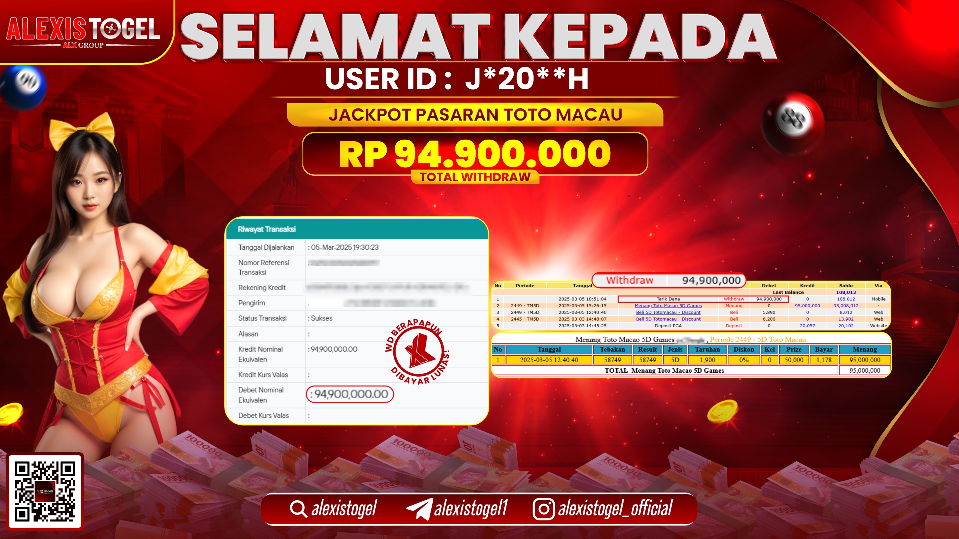 ALEXISTOGEL di TOGEL TOTOMACAU POOLS RP.94.900.000 LUNAS