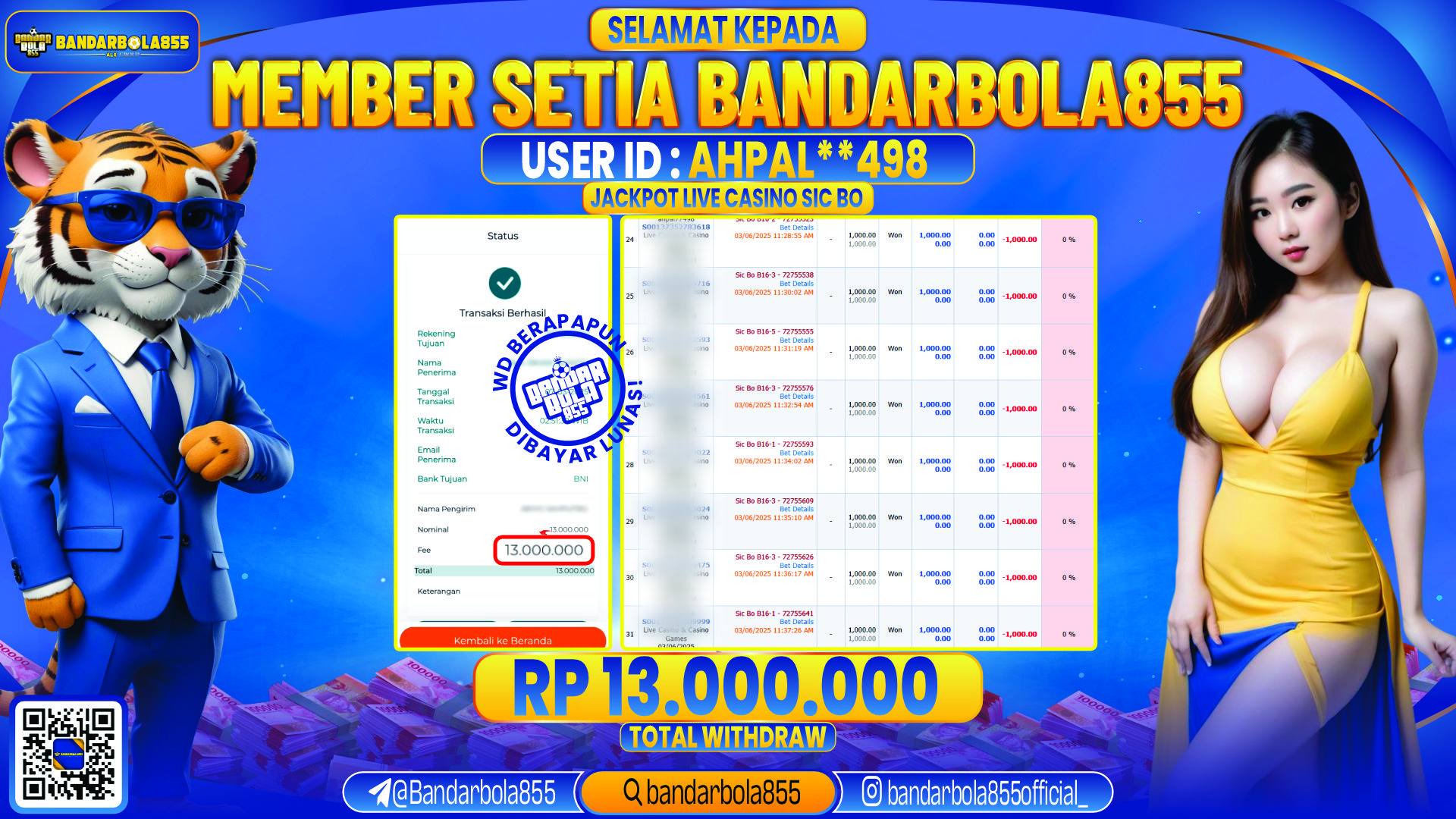 🎖 JACKPOT DI BANDARBOLA855 🎖