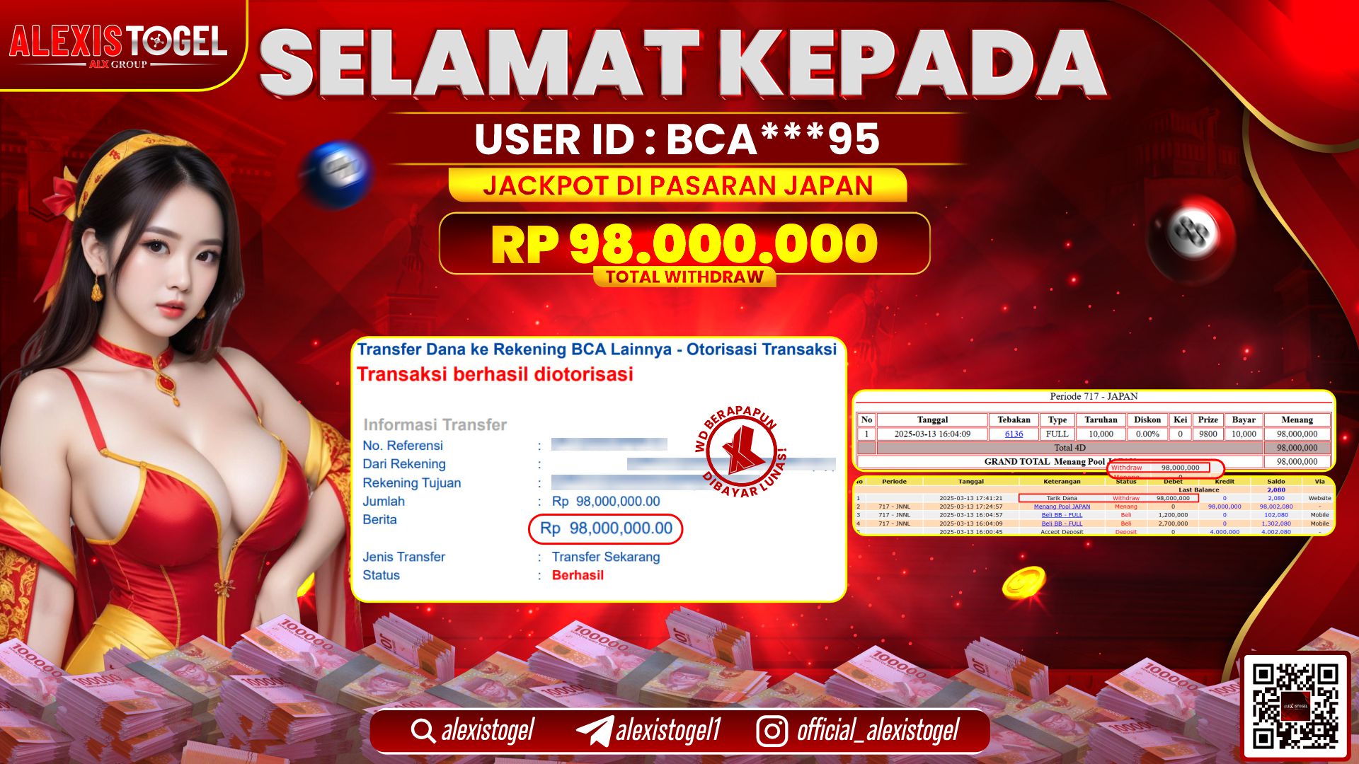 ALEXISTOGEL di TOGEL PASARAN JAPAN RP.98.000.000 LUNAS