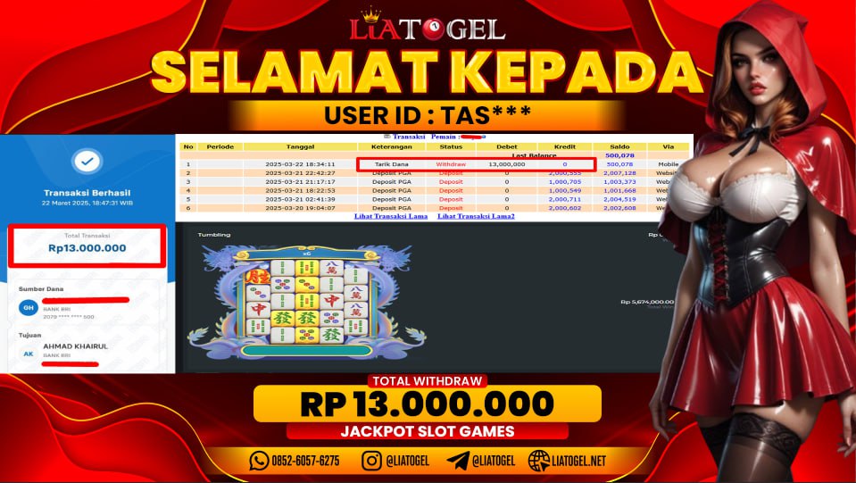 LIATOGEL - JACKPOT SLOT MAHJONG WINS 3 BLACK SCATTERï»¿ RP 13.000.000,- LUNAS