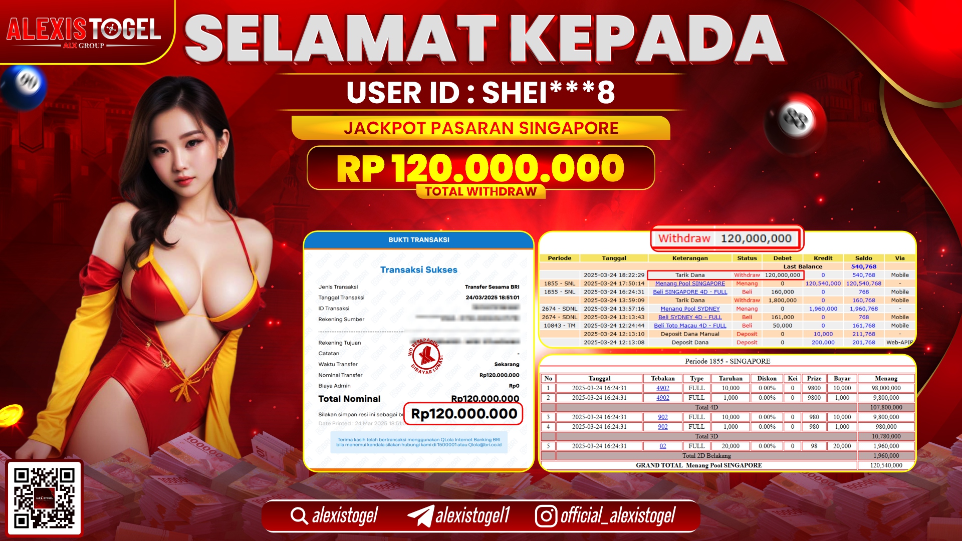 ALEXISTOGEL di TOGEL SINGAPORE RP.120.000.000 LUNAS