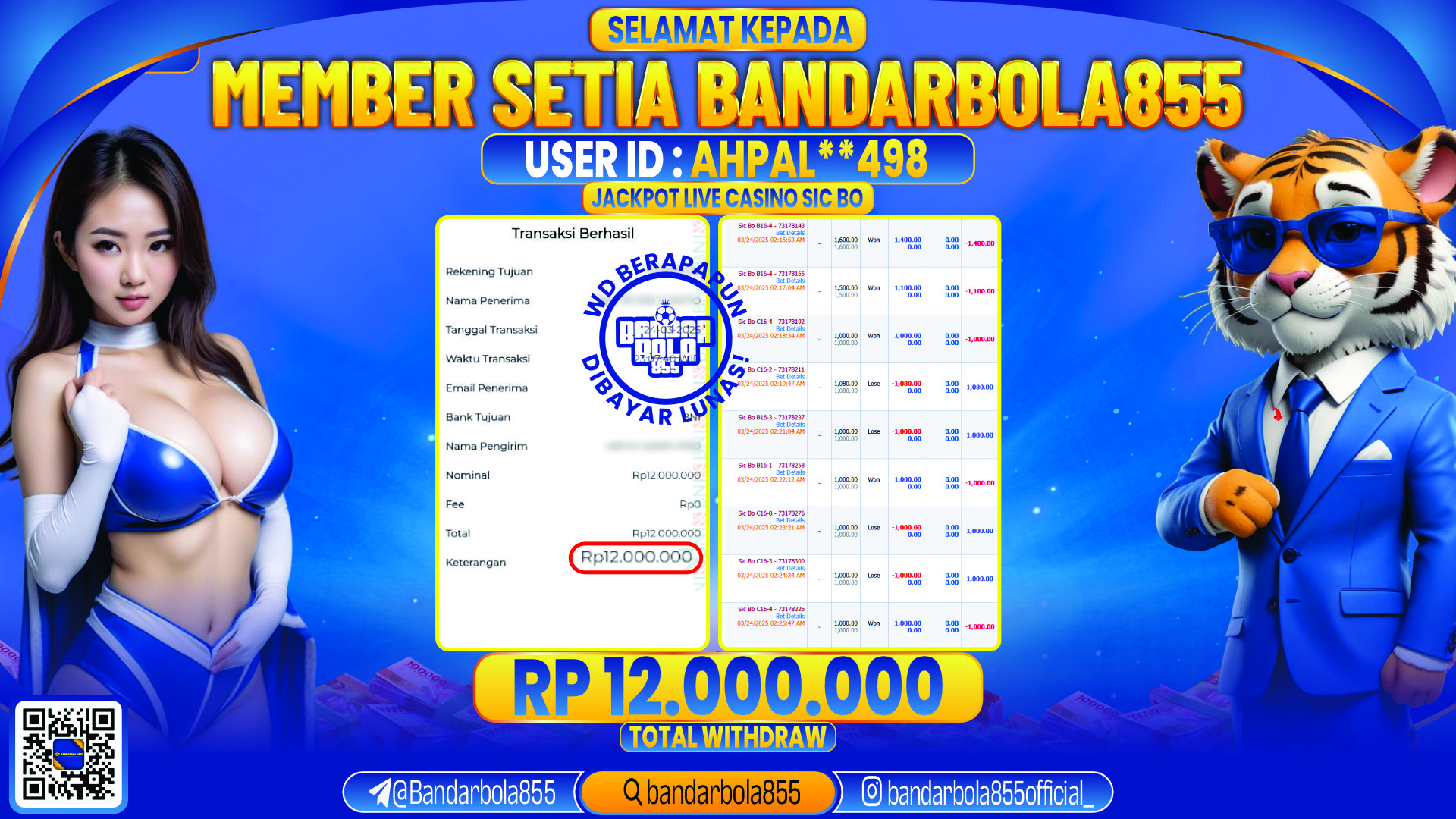 🎖 JACKPOT DI BANDARBOLA855 🎖