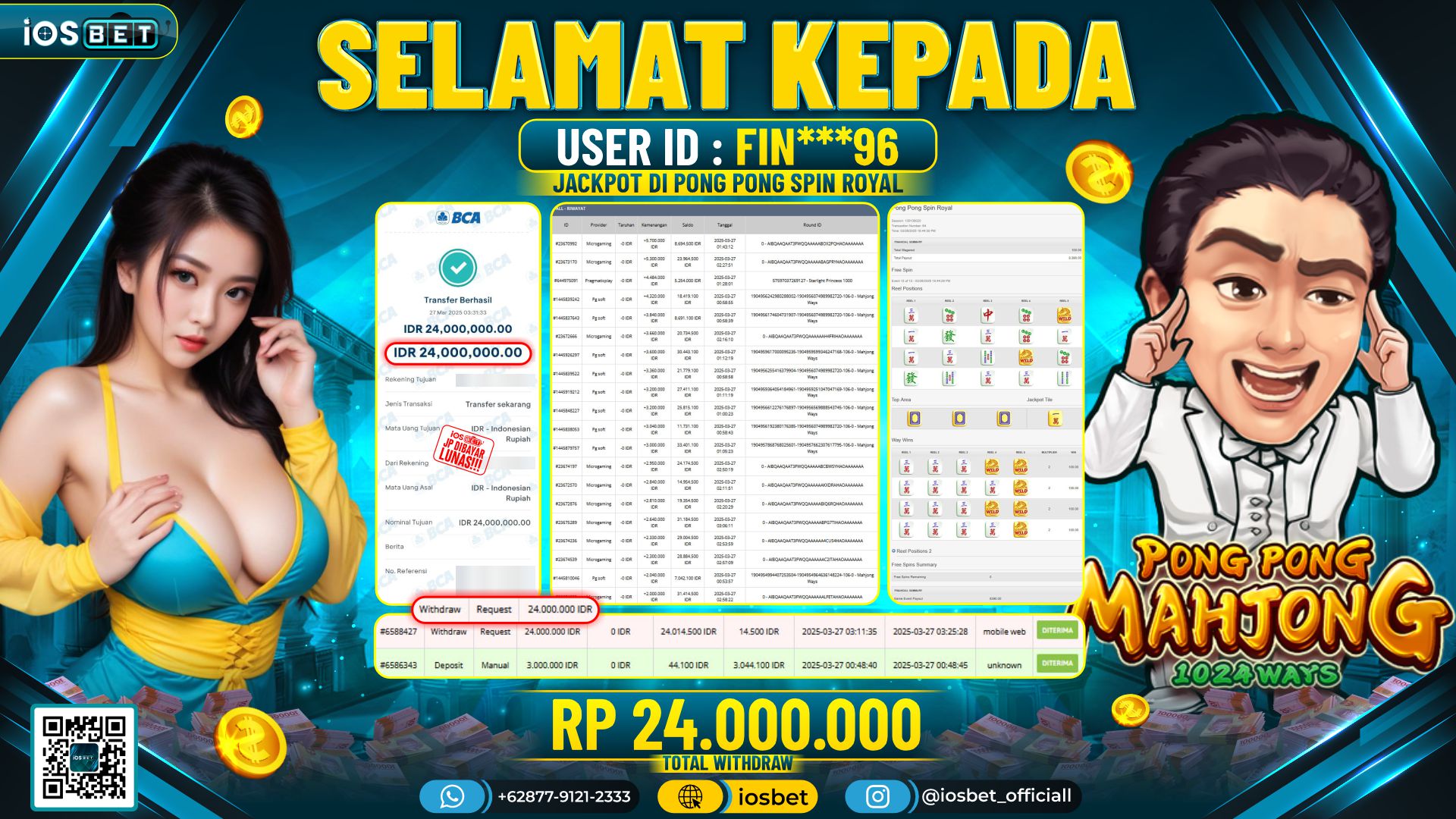 Bukti Pembayaran LUNAS SLOT GAME GACOR  Rp.24.000.000