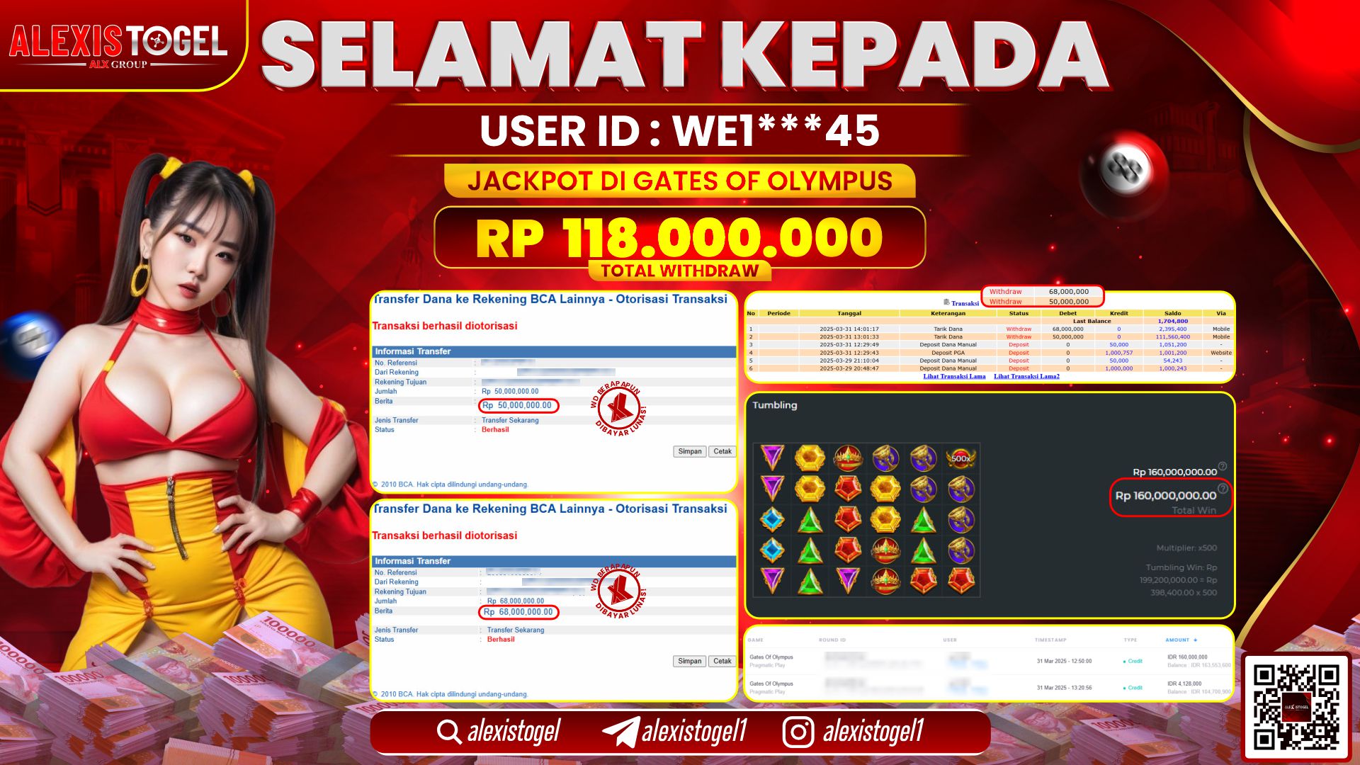 ALEXISTOGEL di SLOT GATES OF OLYMPUS RP.118.000.000 LUNAS