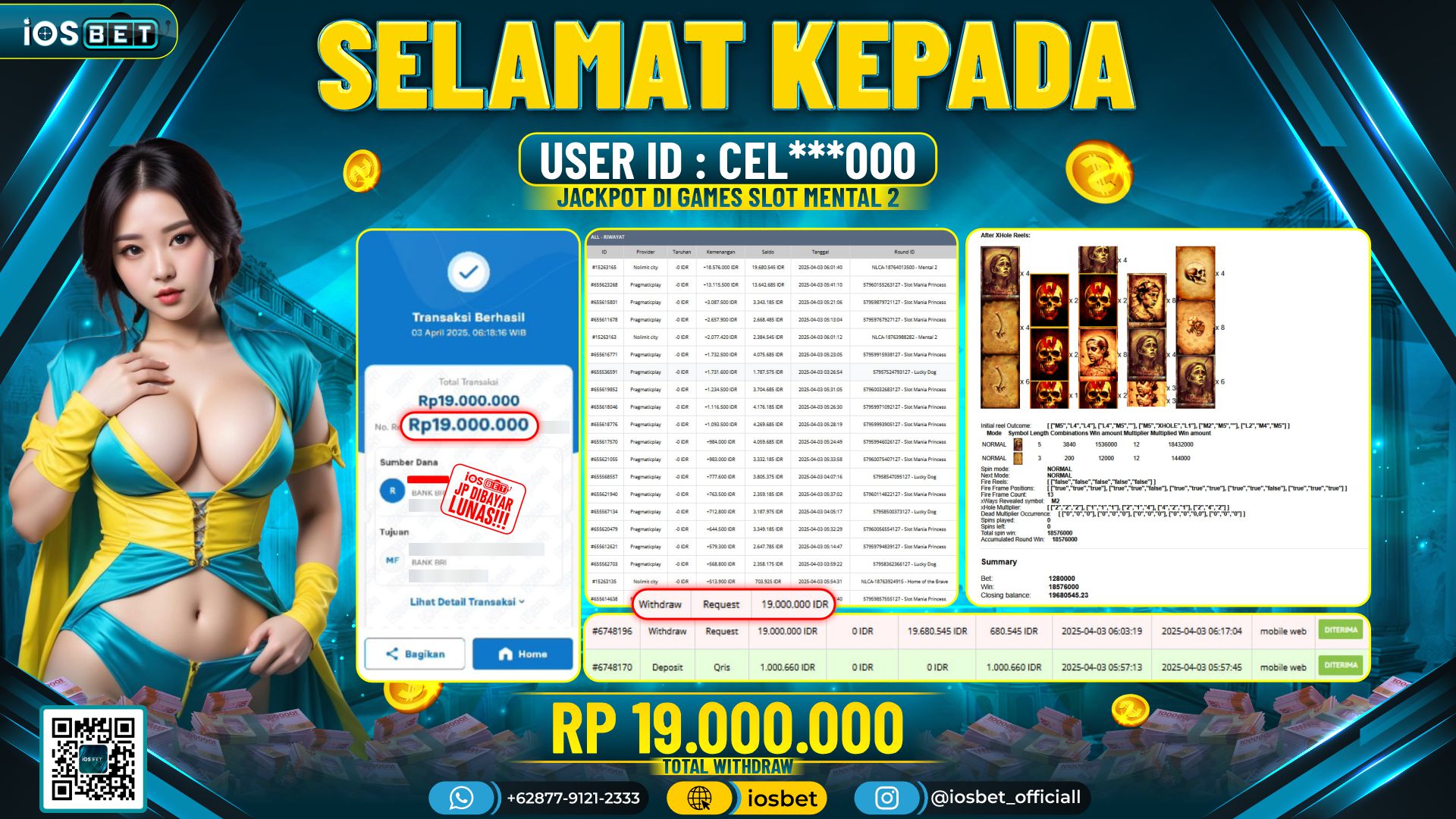 Bukti Pembayaran LUNAS SLOT GAME GACOR  Rp.19.000.000