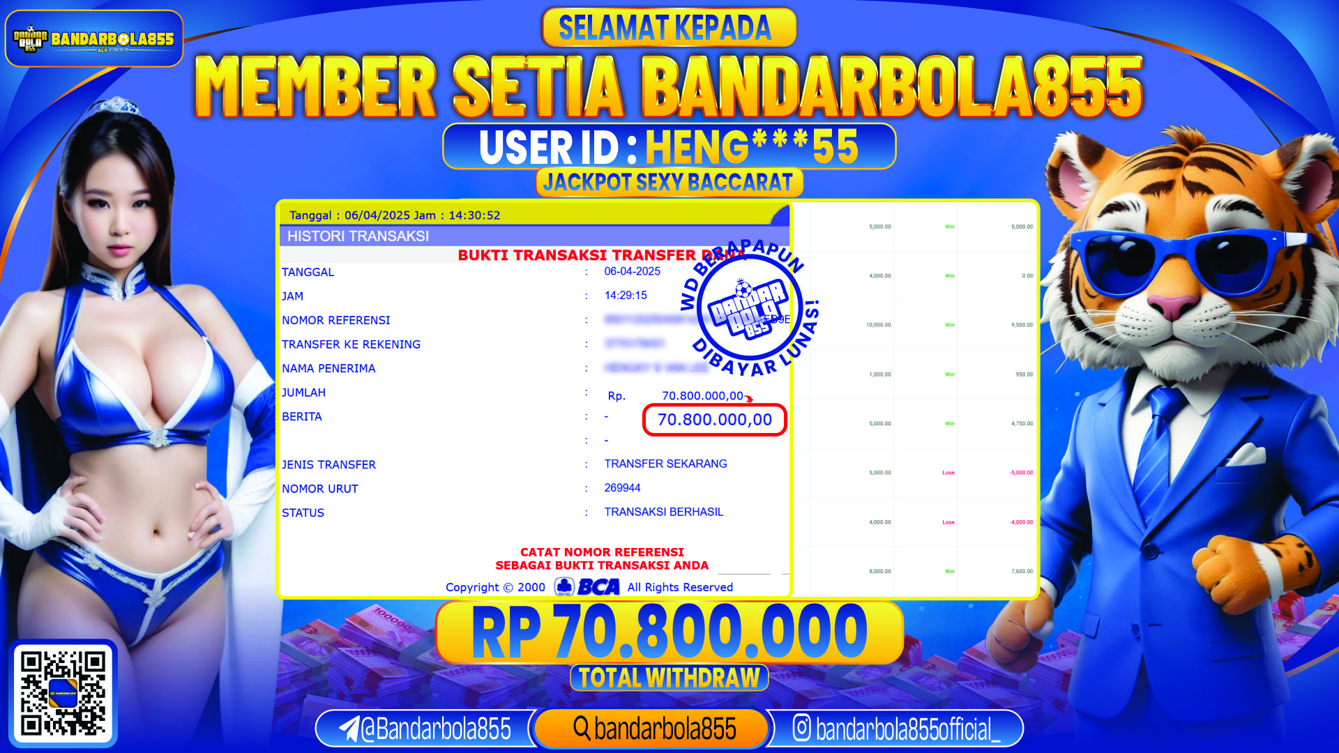 🎖 JACKPOT DI BANDARBOLA855 🎖