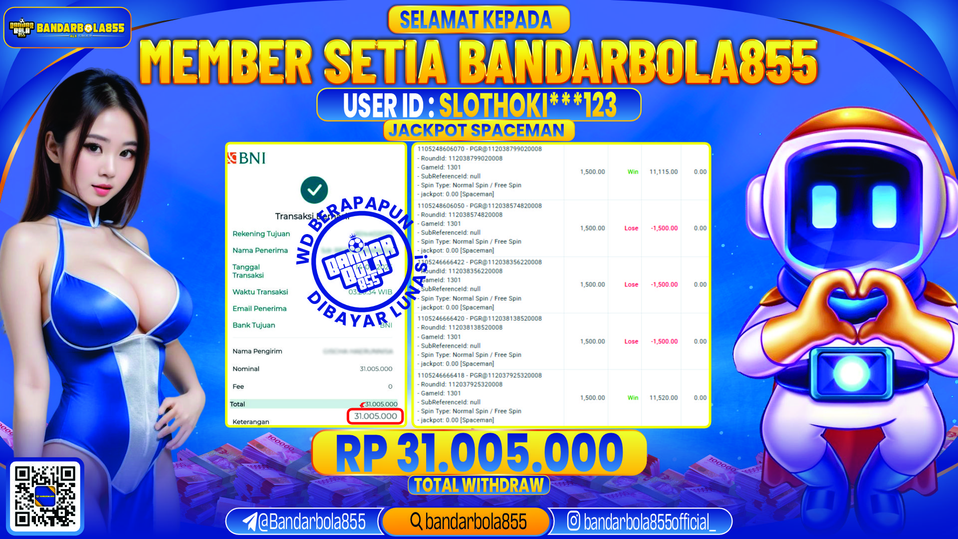 🎖 JACKPOT DI BANDARBOLA855 🎖