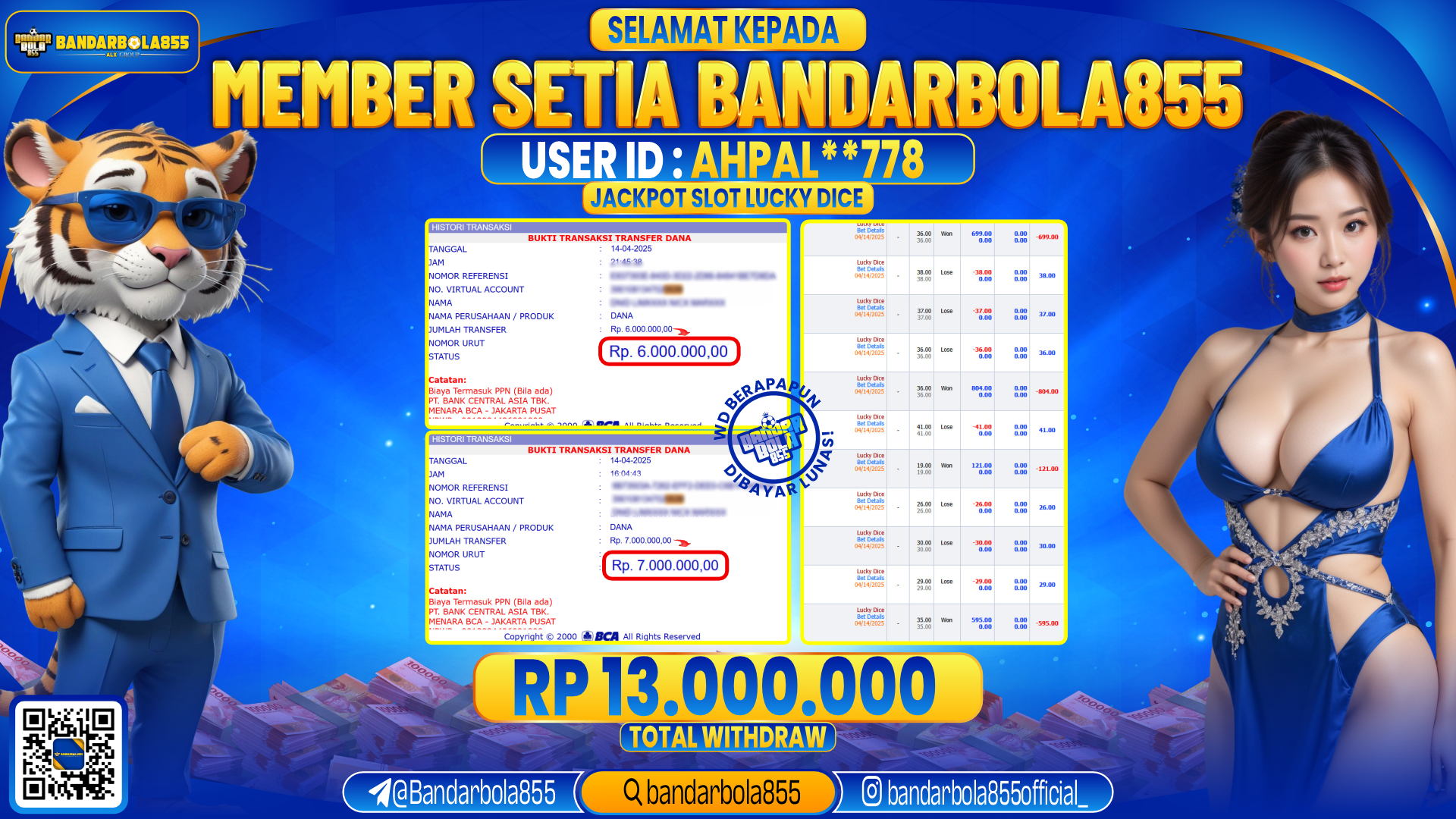 🎖 JACKPOT DI BANDARBOLA855 🎖