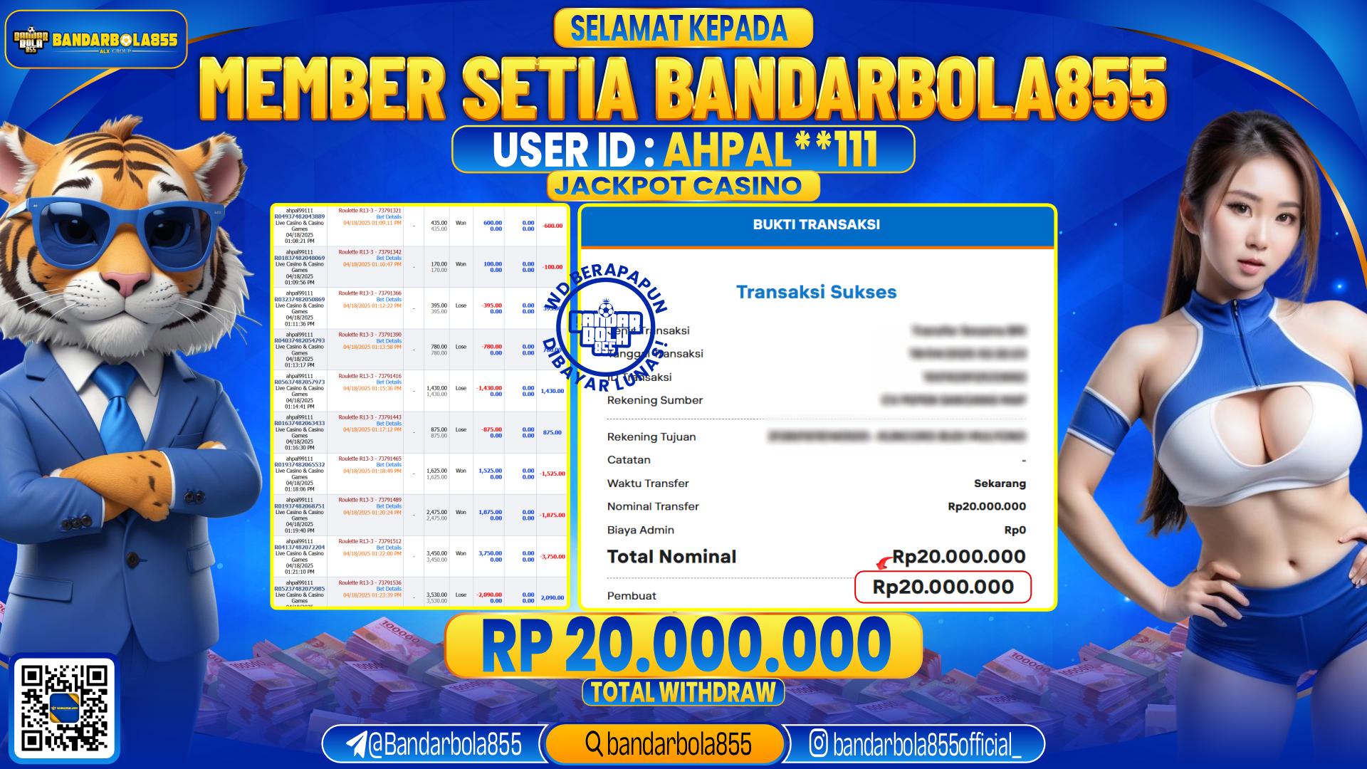 🎖 JACKPOT DI BANDARBOLA855 🎖
