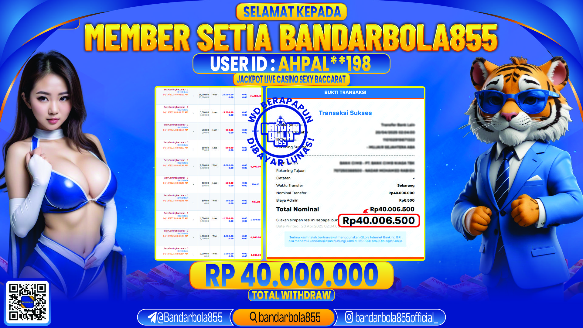 🎖 JACKPOT DI BANDARBOLA855 🎖