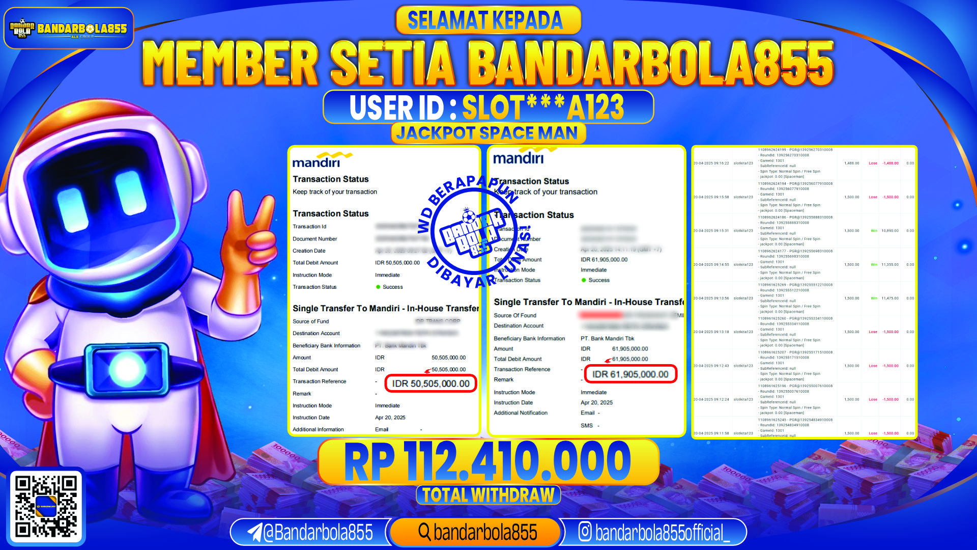 🎖 JACKPOT DI BANDARBOLA855 🎖