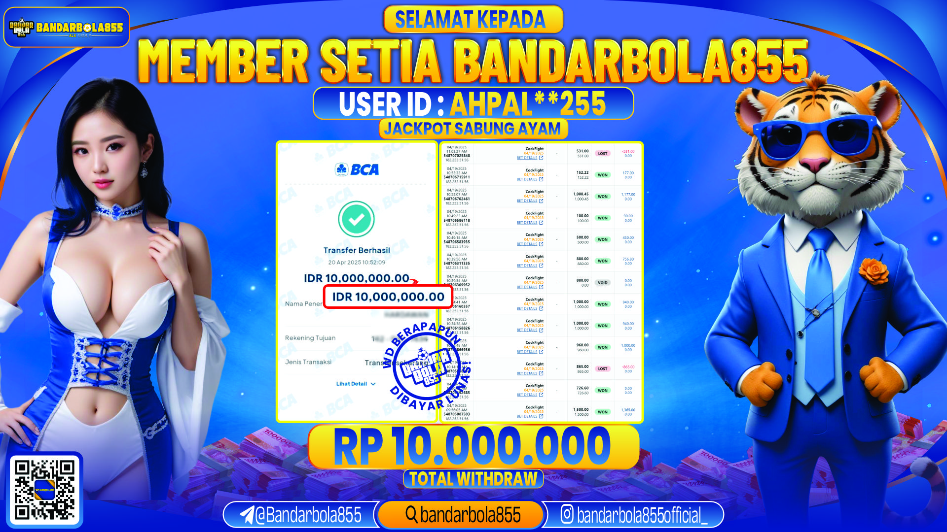 🎖 JACKPOT DI BANDARBOLA855 🎖