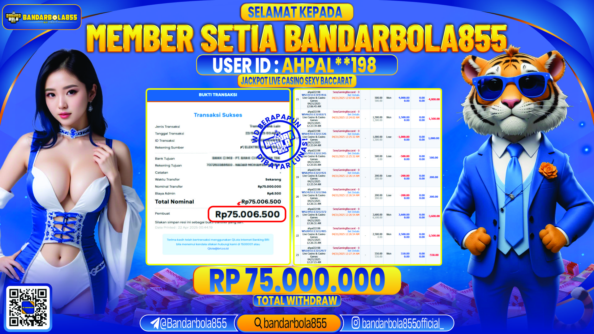 🎖 JACKPOT DI BANDARBOLA855 🎖