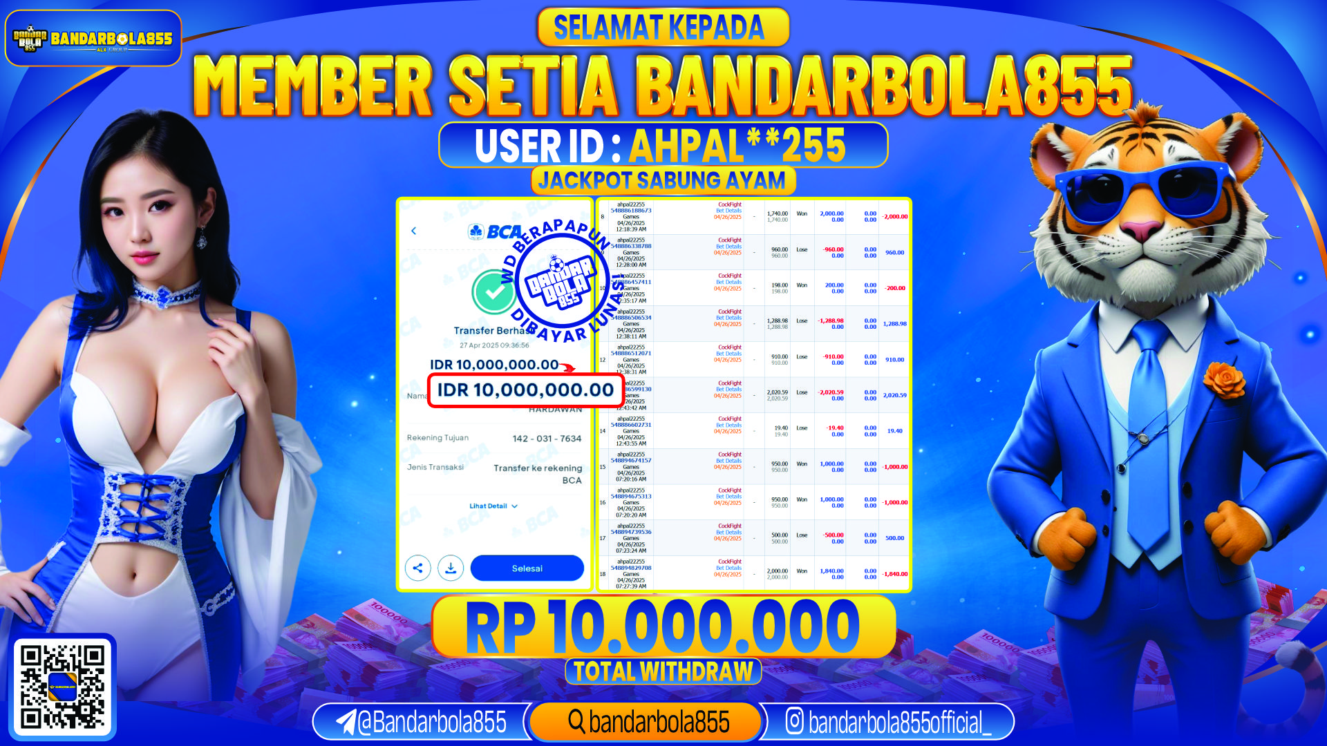 🎖 JACKPOT DI BANDARBOLA855 🎖