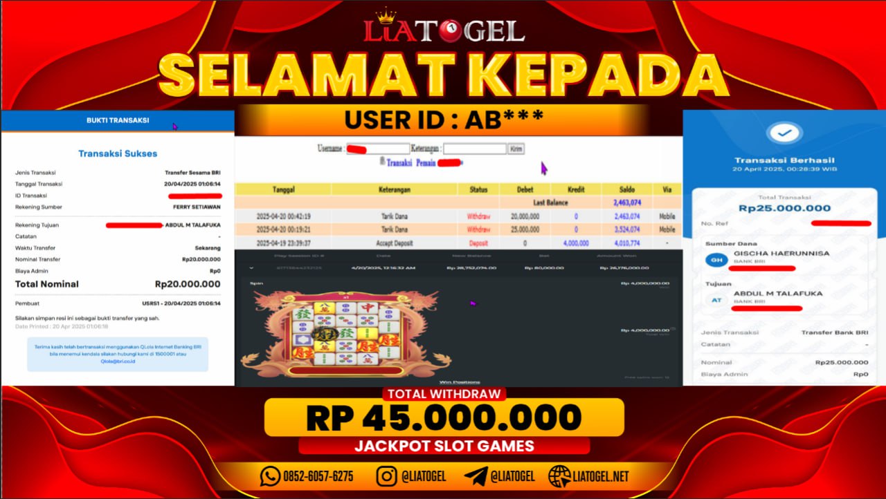 LIATOGEL - JACKPOT SLOT MAHJONG WINS 3 BLACK SCATTERï»¿ RP 45.000.000,- LUNAS